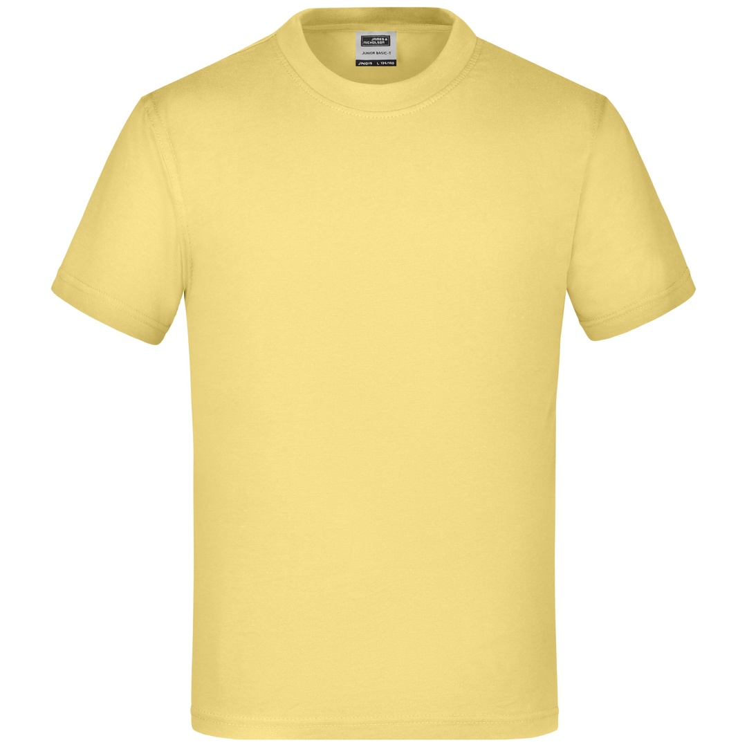 James & Nicholson Basic T-Shirt Kinder JN019 Gr. XL-146/152 light-yellow