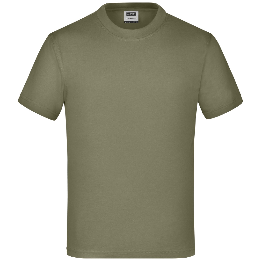 James & Nicholson Basic T-Shirt Kinder JN019 Gr. S-110/116 olive