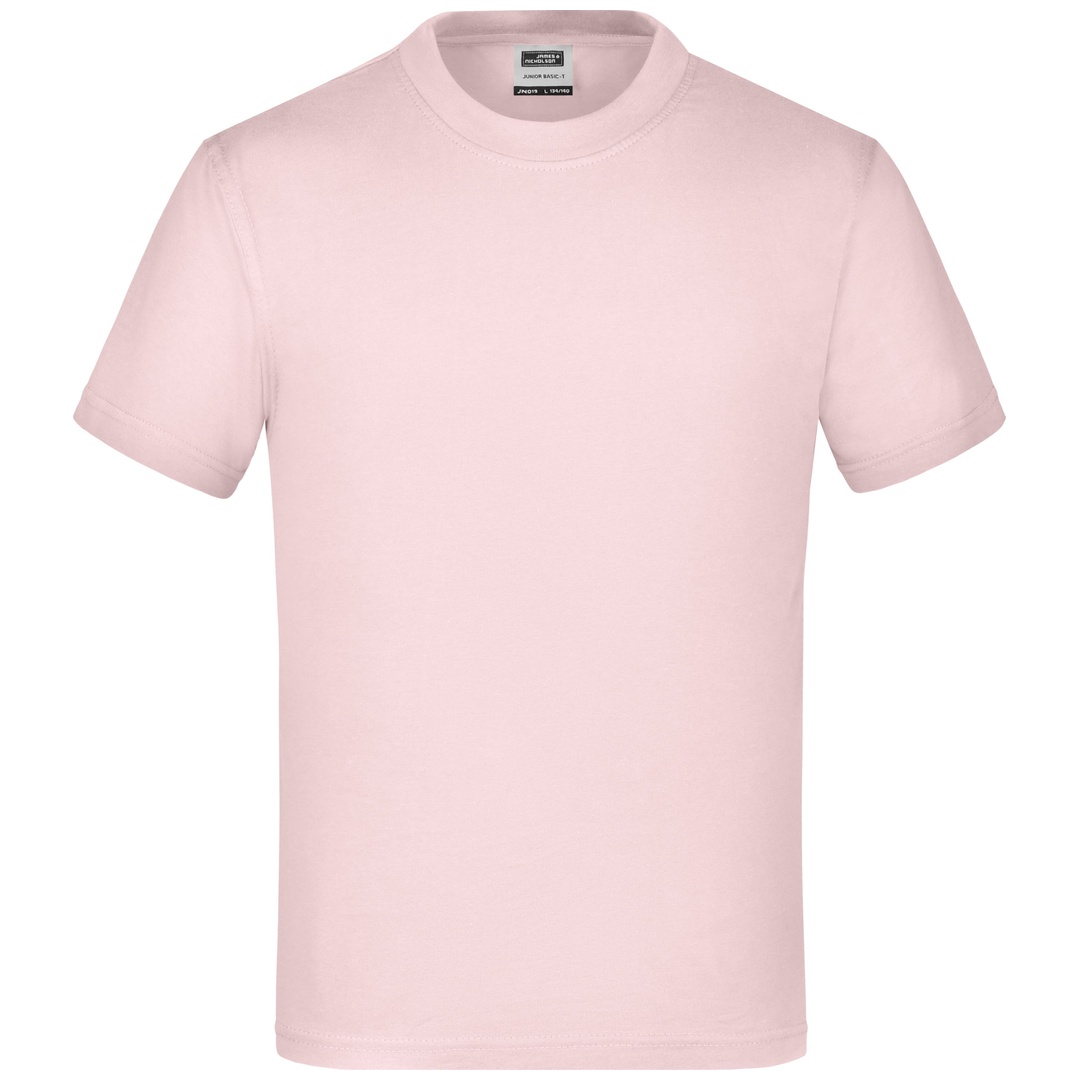 James & Nicholson Basic T-Shirt Kinder JN019 Gr. M-122/128 rose