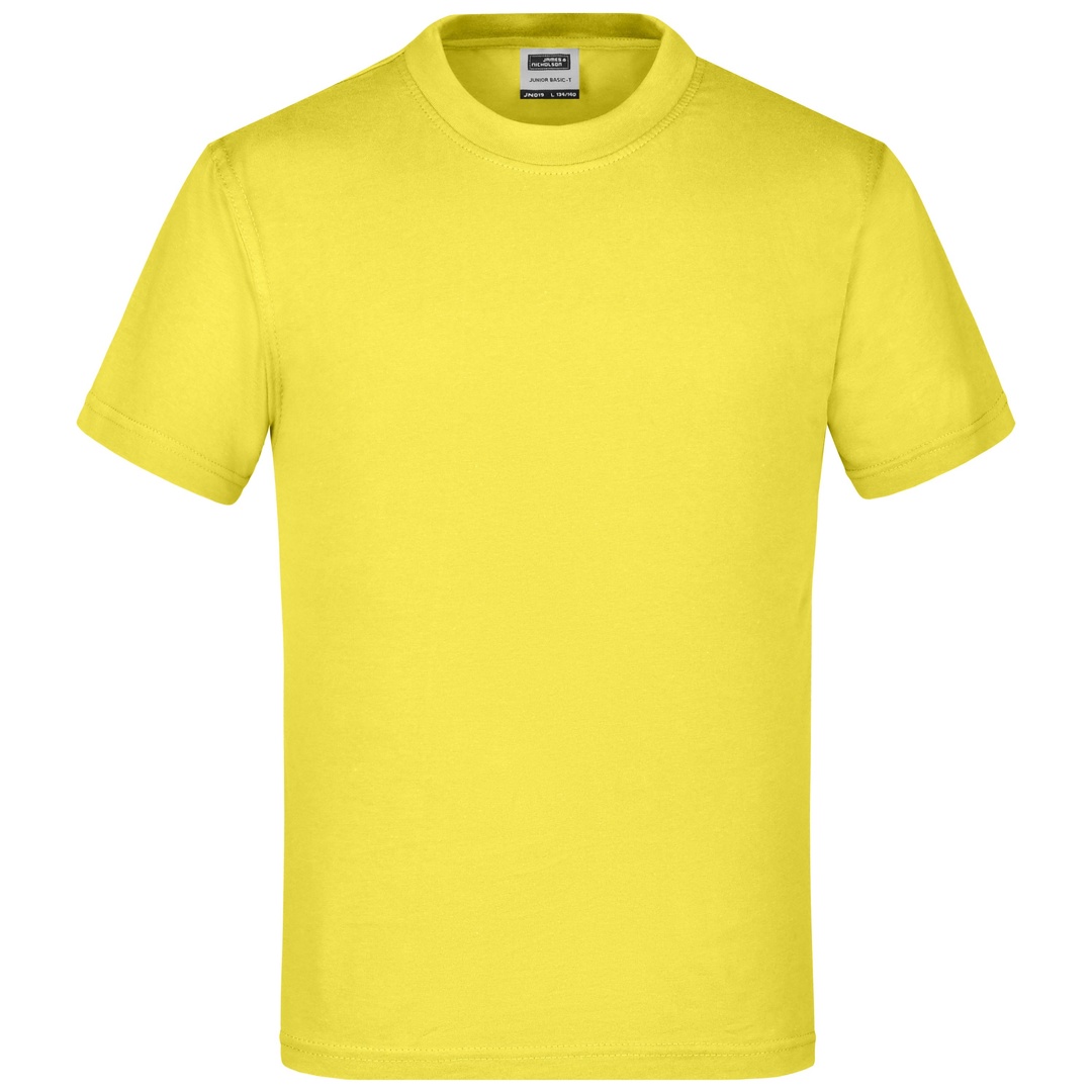 James & Nicholson Basic T-Shirt Kinder JN019 Gr. L-134/140 yellow