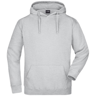 James & Nicholson Klassisches Kapuzensweatshirt JN047 Gr. L grey-heather