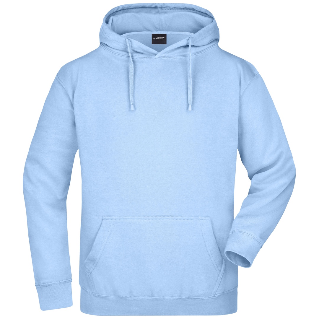 James & Nicholson Klassisches Kapuzensweatshirt JN047 Gr. L light blue
