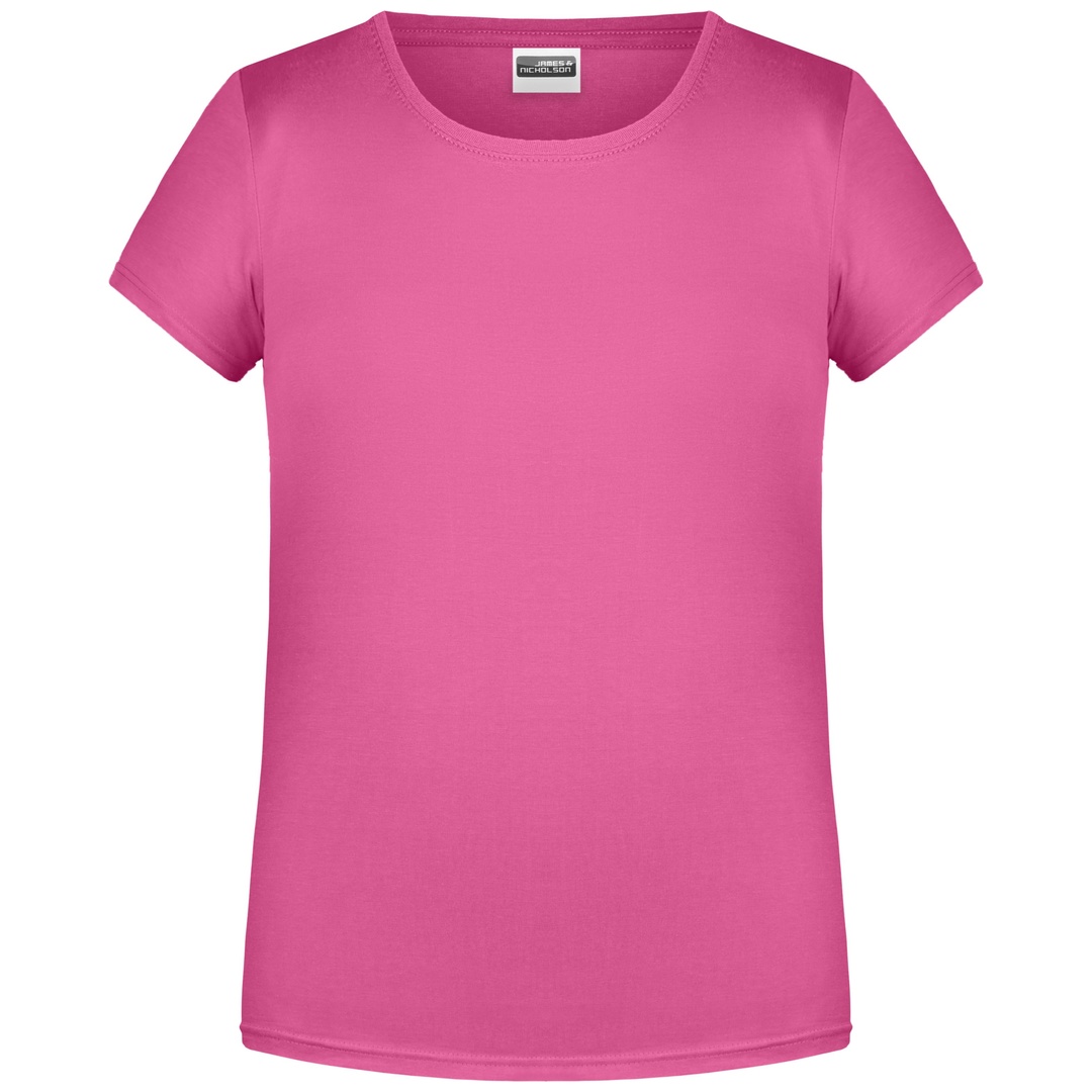 James & Nicholson T-Shirt für Mädchen in klassischer Form 8007G Gr. XL-146/152 pink