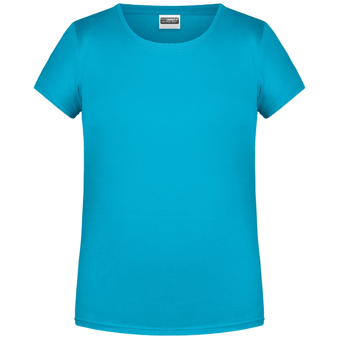 James & Nicholson T-Shirt für Mädchen in klassischer Form 8007G Gr. 2XL-158/164 turquoise