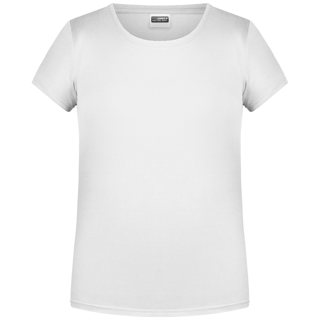 James & Nicholson T-Shirt für Mädchen in klassischer Form 8007G Gr. M-122/128 white