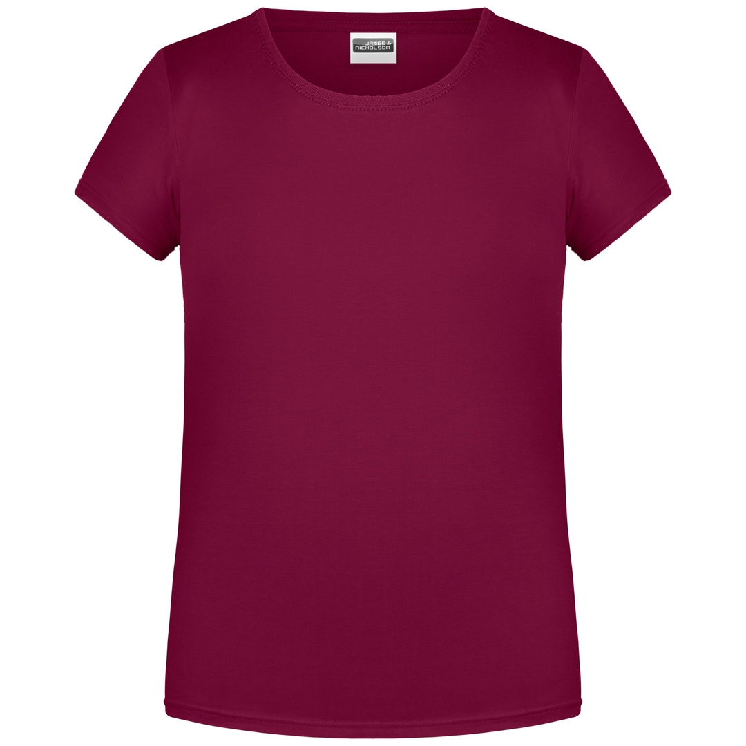 James & Nicholson T-Shirt für Mädchen in klassischer Form 8007G Gr. XL-146/152 wine