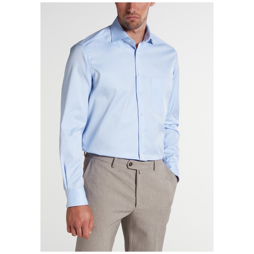 Eterna Herren Hemd Comfort Fit 8817-10-E19K AL: 65 cm Gr. 54 blau