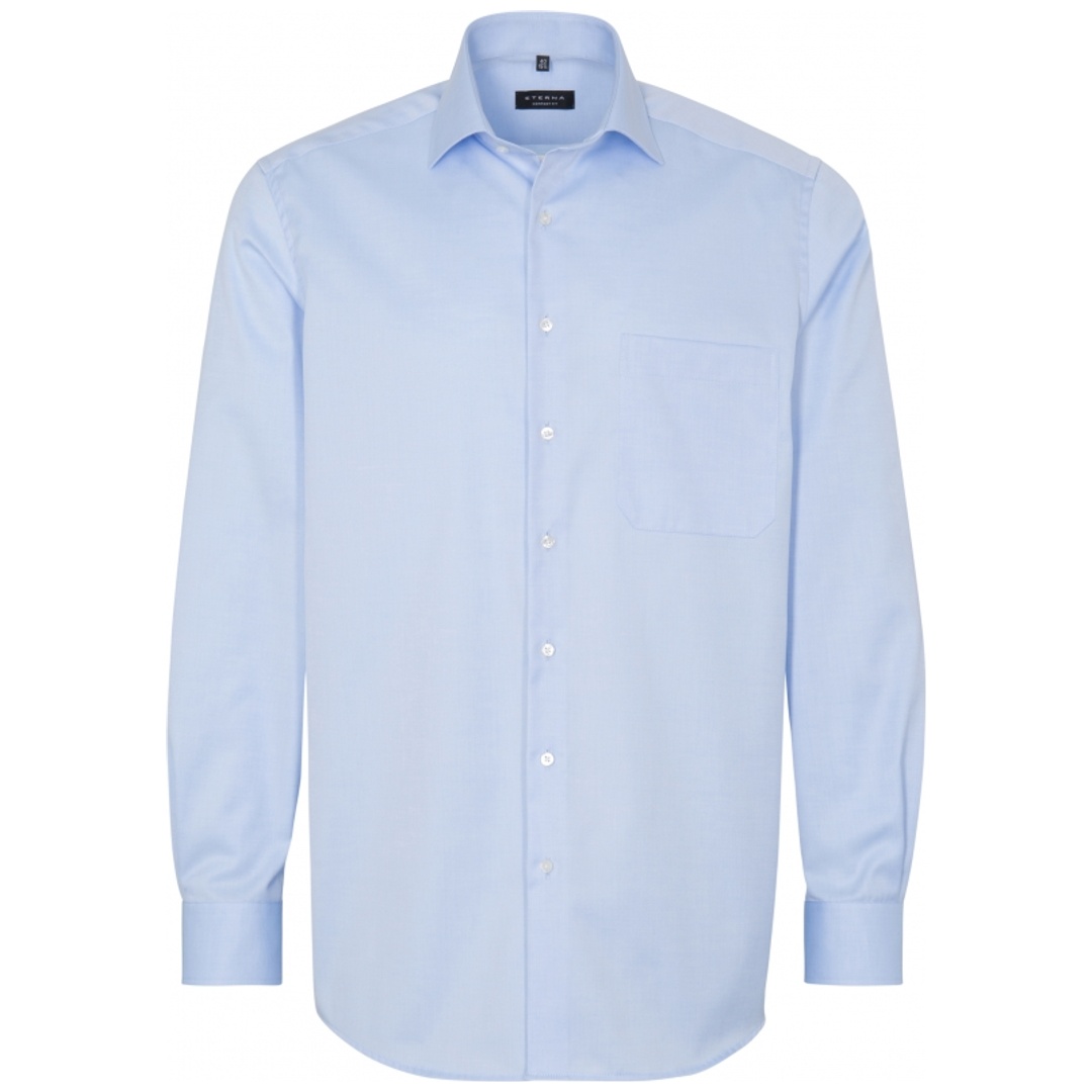 Eterna Herren Hemd Comfort Fit 8817-10-E19K AL: 65 cm Gr. 40 blau