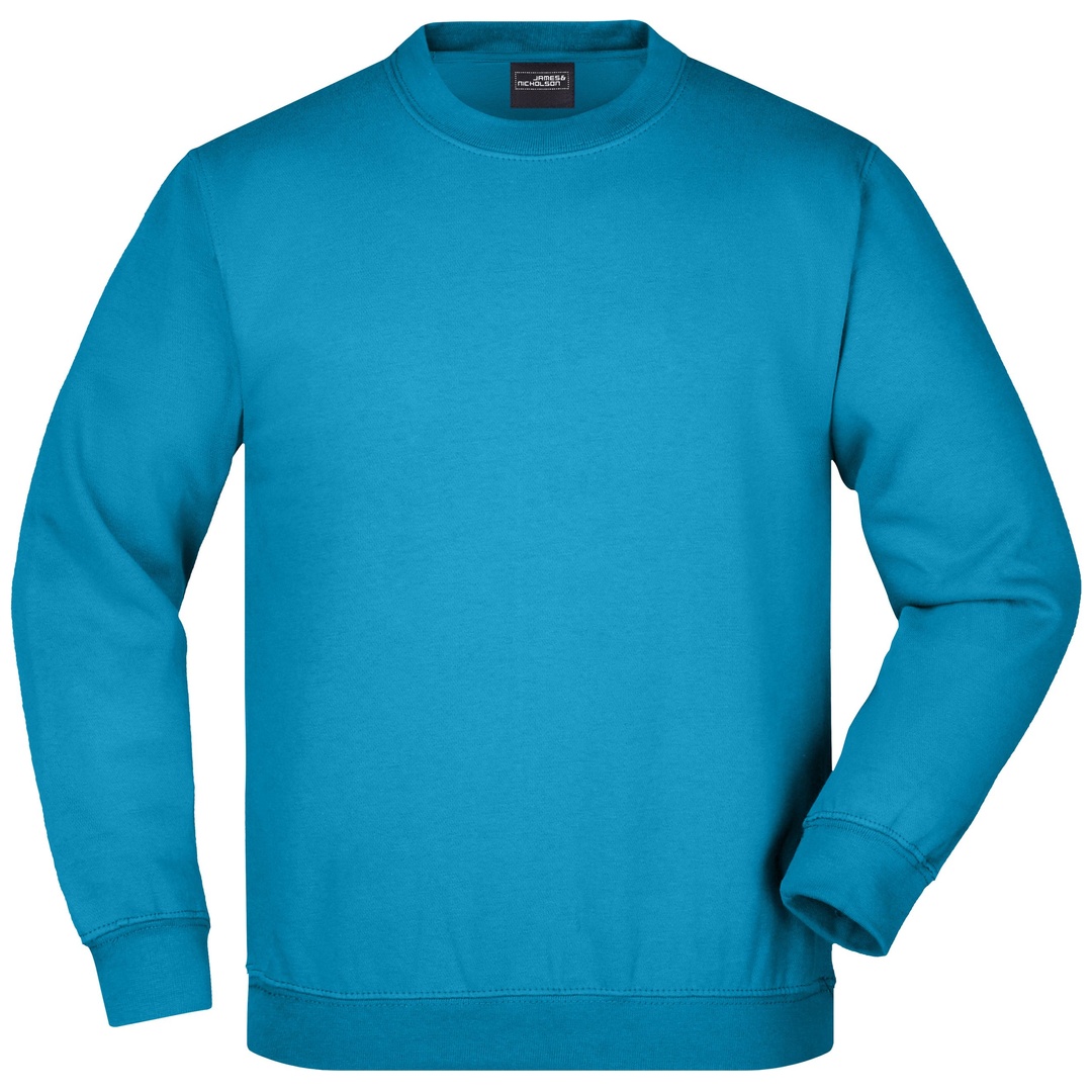James & Nicholson Klassisches Komfort Rundhals-Sweatshirt Kinder JN040K Gr. XS-104 turquoise