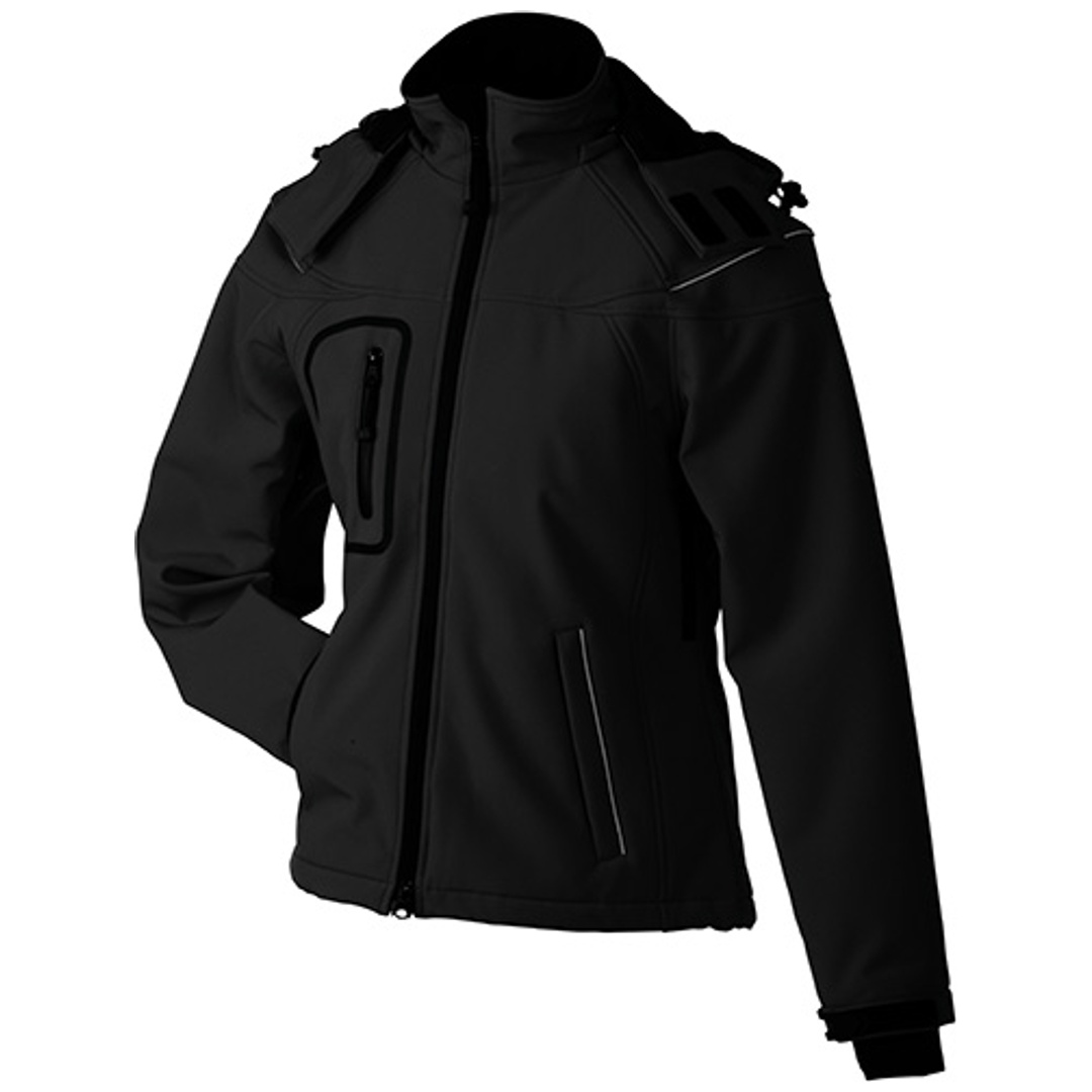 James & Nicholson Wintersoftshelljacke Damen JN1001 Gr. XL schwarz