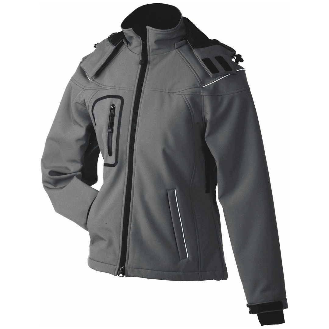 James & Nicholson Wintersoftshelljacke Damen JN1001 Gr. L grau