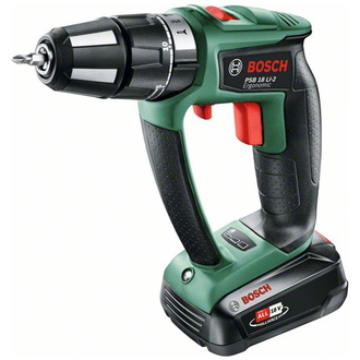 Bosch Akku-Zweigang-Schlagbohrschrauber PSB 18 LI-2 Ergonomic, incl. 1x Akku PBA, Ladegerät, Bit, Kunststoffkoffer