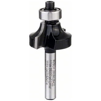 Bosch Abrundfräser 1/4", R1 6,3 mm, D 25,4 mm, L 13,2 mm, G 54 mm