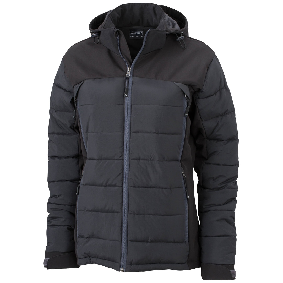 James & Nicholson Ladies Outdoor Hybrid Jacket JN1049 Gr. L black