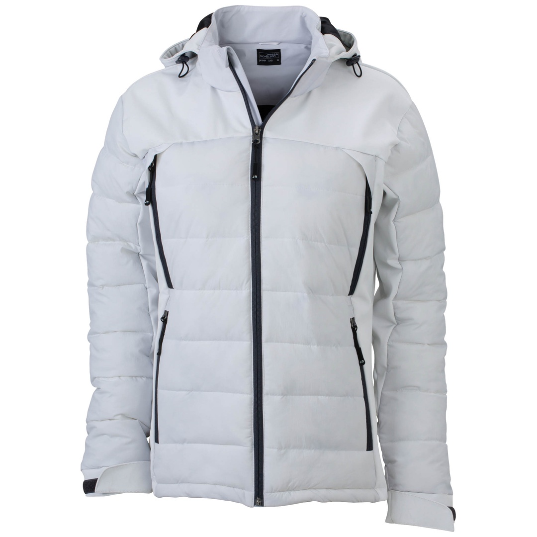 James & Nicholson Ladies Outdoor Hybrid Jacket JN1049 Gr. L white