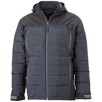 James & Nicholson Mens Outdoor Hybrid Jacket JN1050 Gr. S black