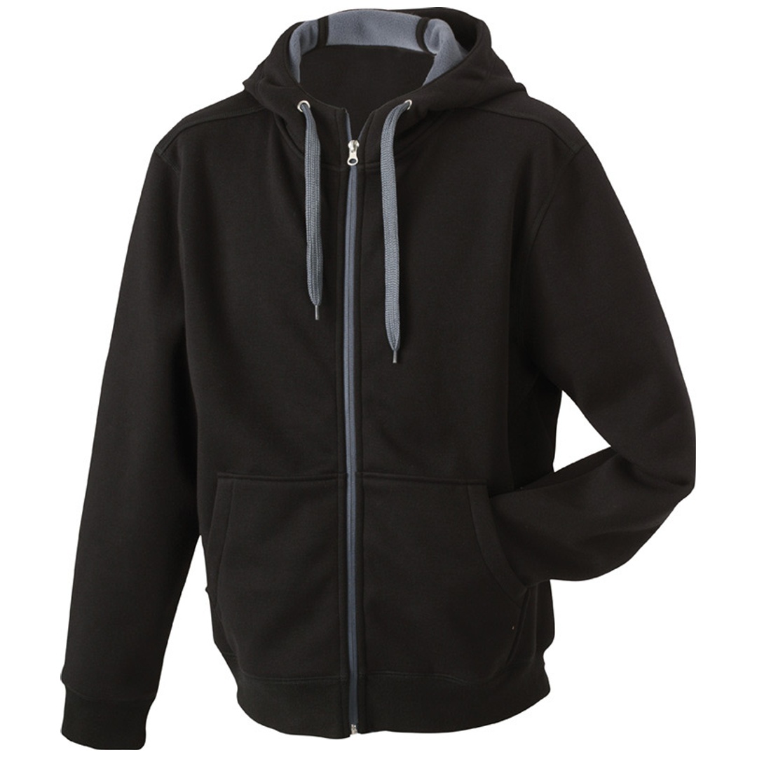 James & Nicholson Damenjacke JN354 mit Kapuze Gr. S black/carbon