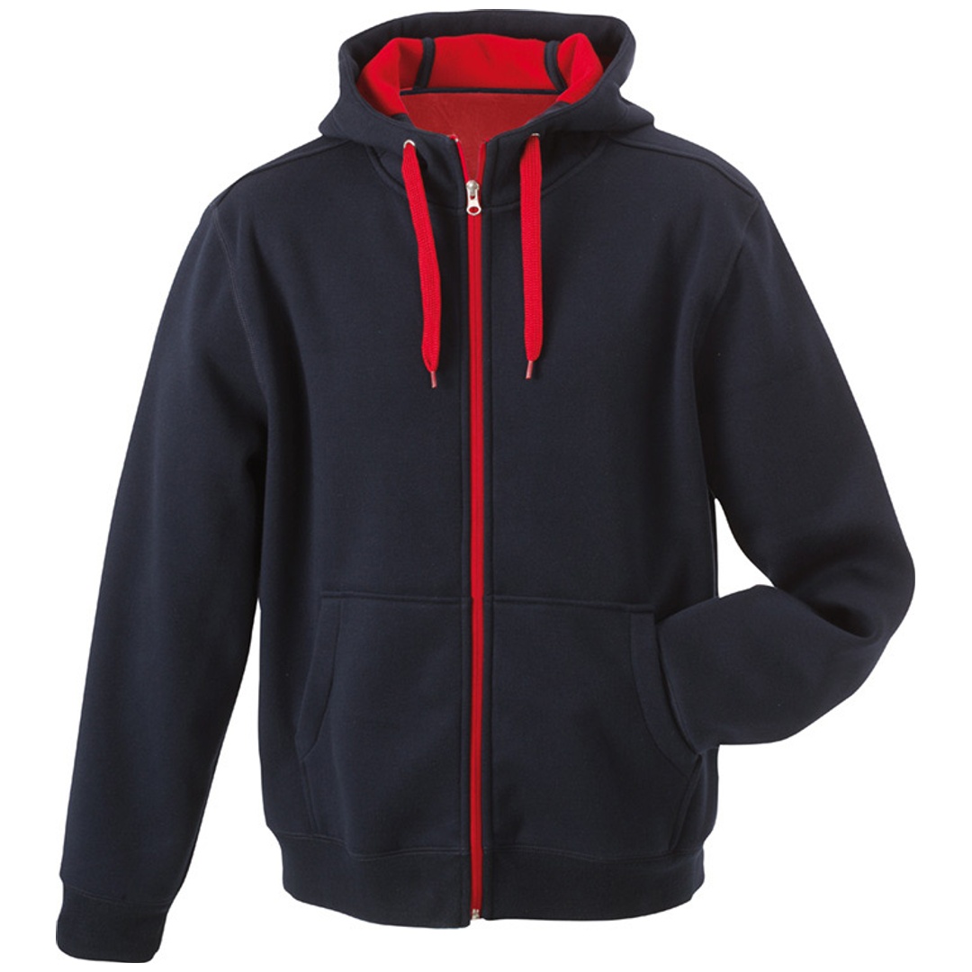James & Nicholson Damenjacke JN354 mit Kapuze Gr. XL navy/red