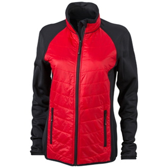 James & Nicholson Primaloft Jacke Damen JN592 Gr. L schwarz/rot/schwarz