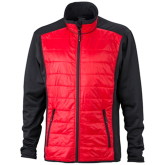 James & Nicholson Primaloft Jacke Herren JN593 Gr. S schwarz/rot/schwarz