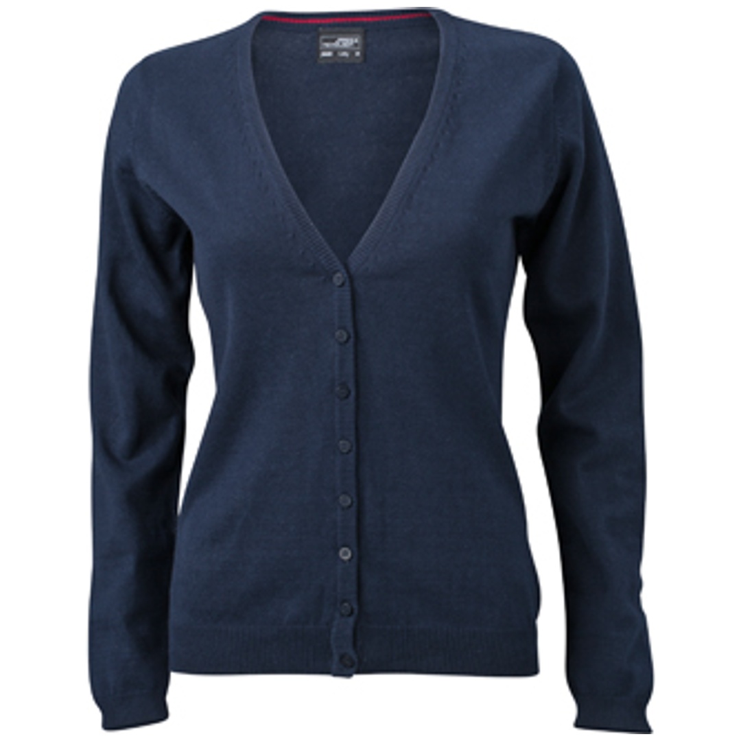 James & Nicholson Klassische Baumwoll-Strickjacke JN660 Gr. 2XL navy