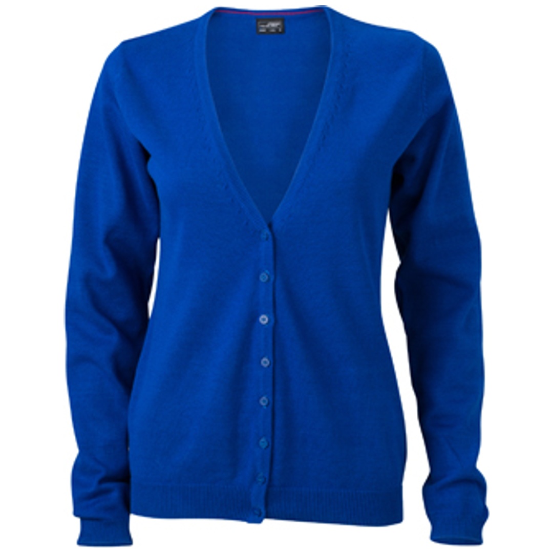 James & Nicholson Klassische Baumwoll-Strickjacke JN660 Gr. 2XL royal