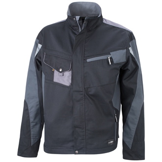 James & Nicholson Arbeitsjacke JN821 Gr. L schwarz/grau