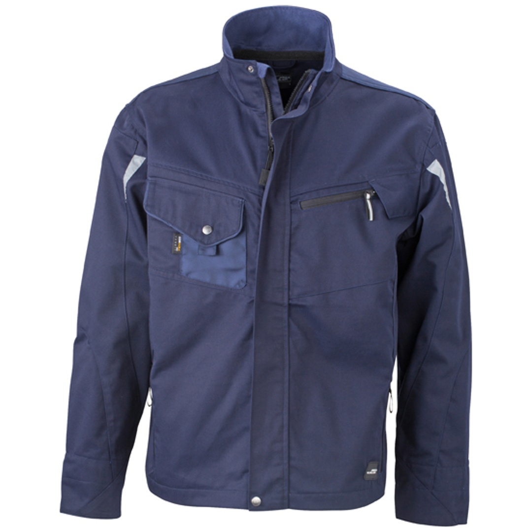 James & Nicholson Arbeitsjacke JN821 Gr. S navy/navy