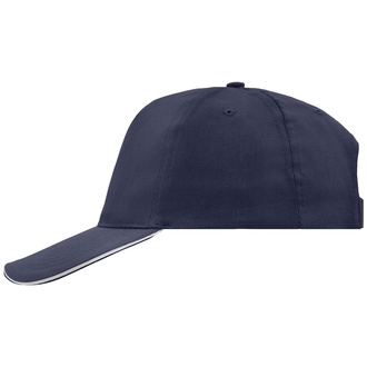 myrtle beach 5 Panel Promo Cap mit kontrastfarbigem Sandwich MB6552 Gr. one size navy/white