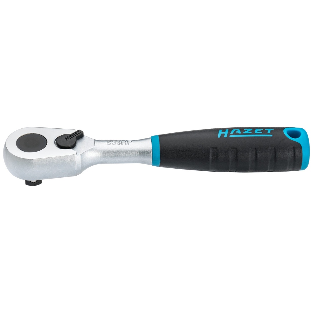 Hazet HiPer Feinzahn-Umschaltknarre 863HP, 1/4 (6,3 mm) Vierkant massiv, Länge 116 mm