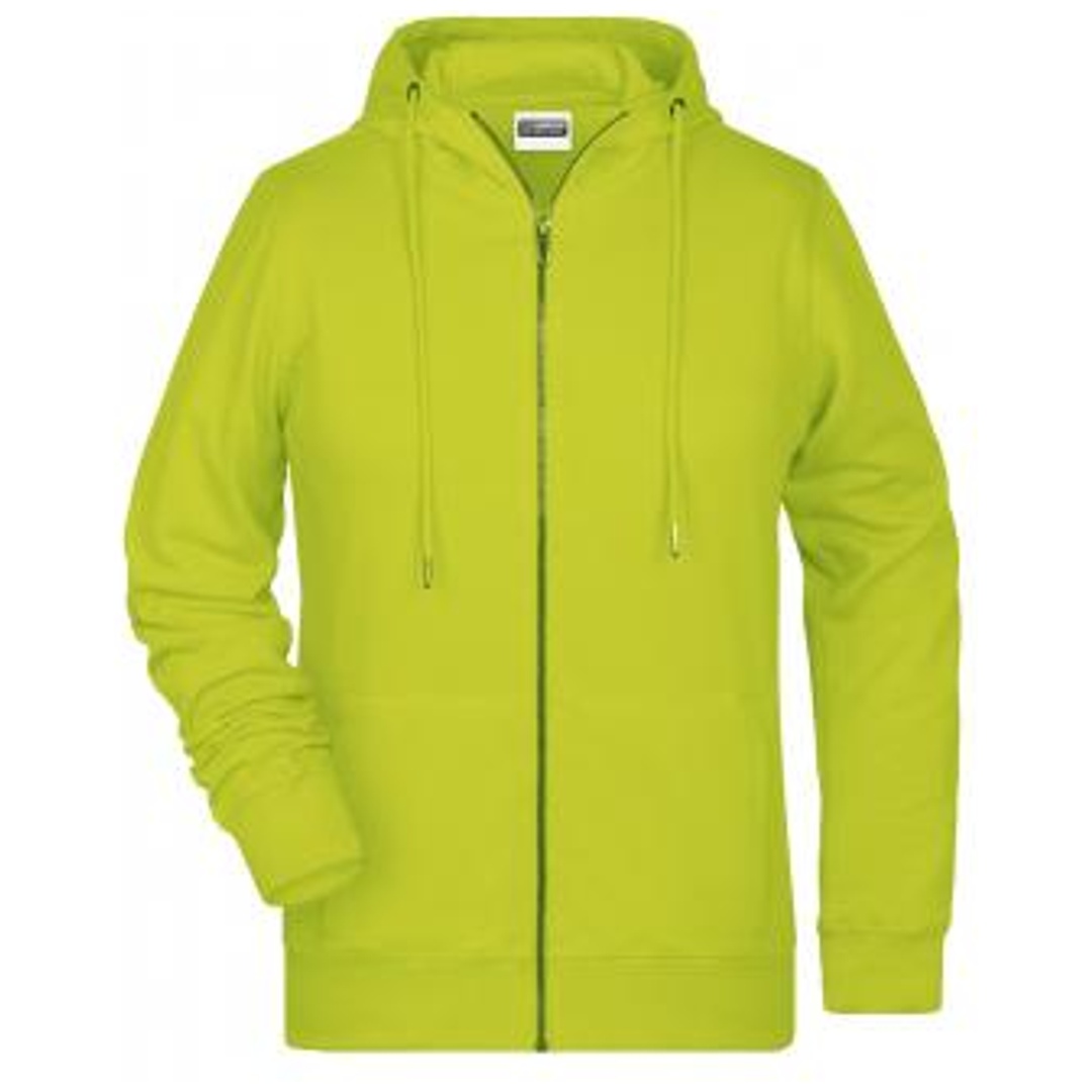 James & Nicholson Damen Sweat-Jacke mit Kapuze 8025 Gr. 2XL acid-yellow