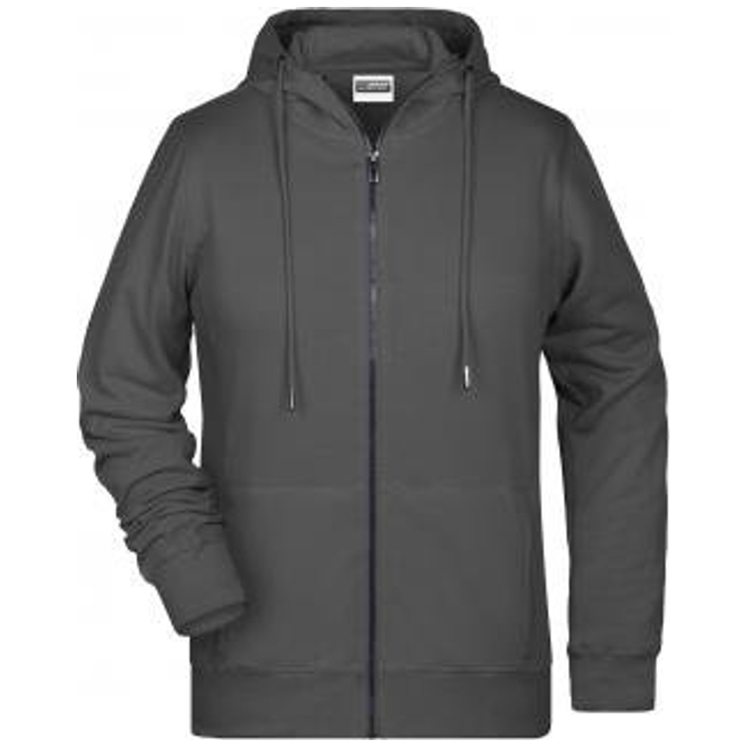 James & Nicholson Damen Sweat-Jacke mit Kapuze 8025 Gr. 2XL graphit