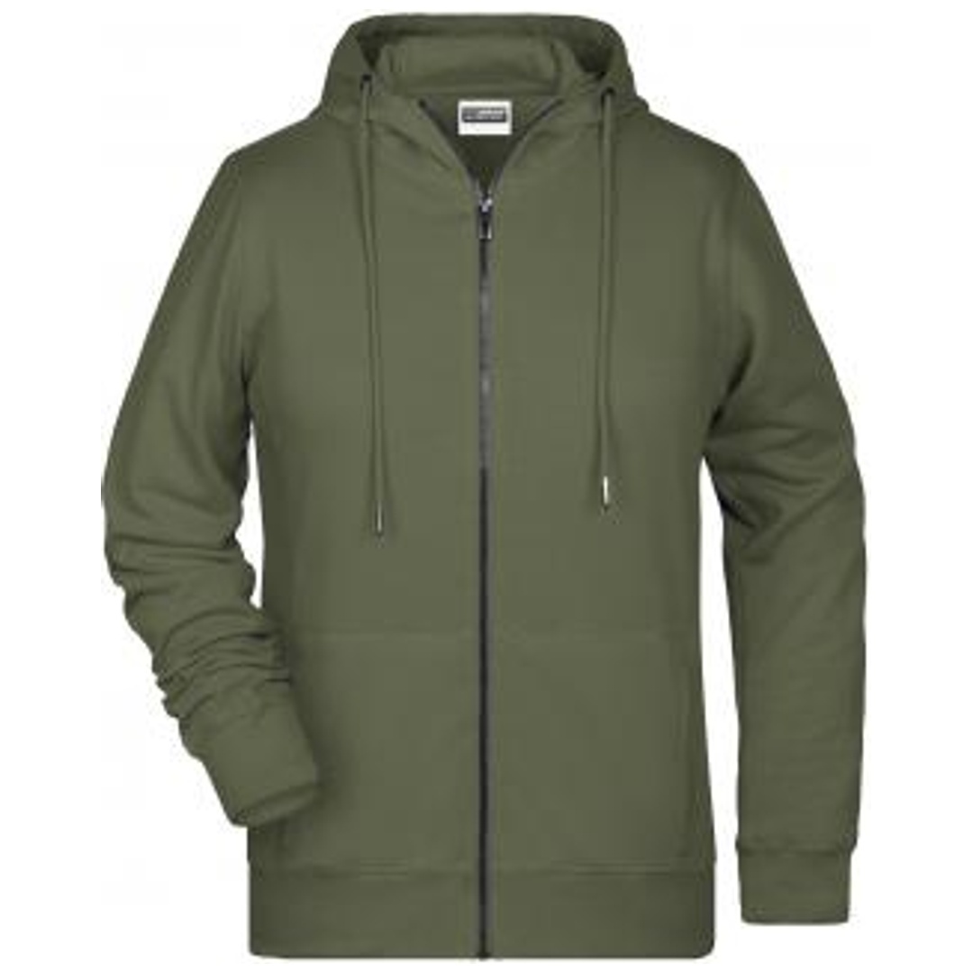 James & Nicholson Damen Sweat-Jacke mit Kapuze 8025 Gr. S olive