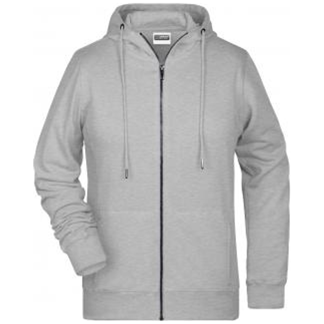James & Nicholson Damen Sweat-Jacke mit Kapuze 8025 Gr. 3XL grey-heather