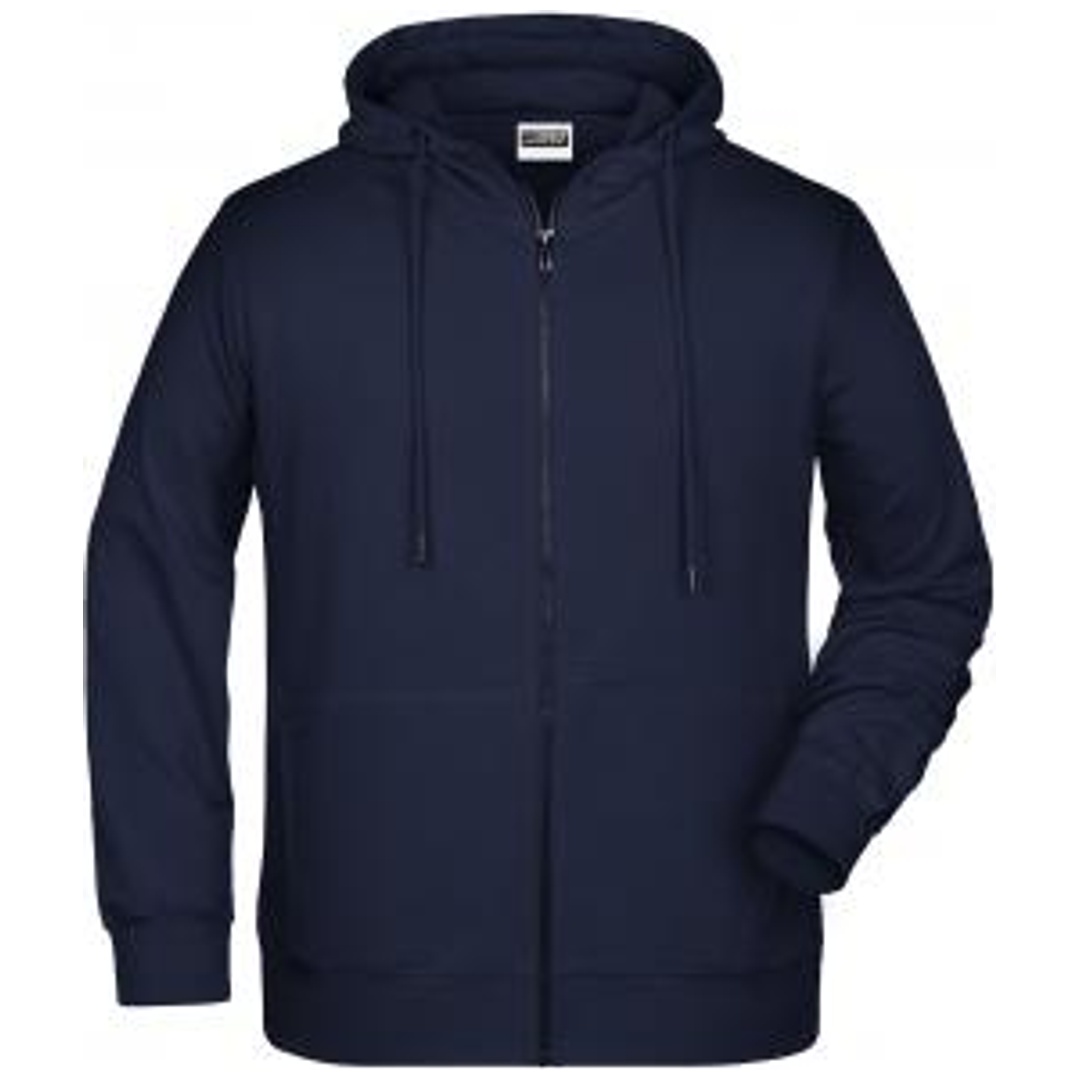 James & Nicholson Herren Sweat-Jacke mit Kapuze und Reißverschluss 8026 Gr. 3XL navy