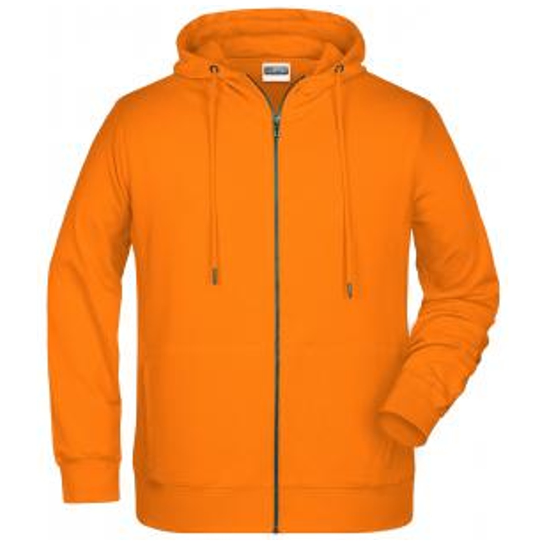 James & Nicholson Herren Sweat-Jacke mit Kapuze und Reißverschluss 8026 Gr. 2XL orange