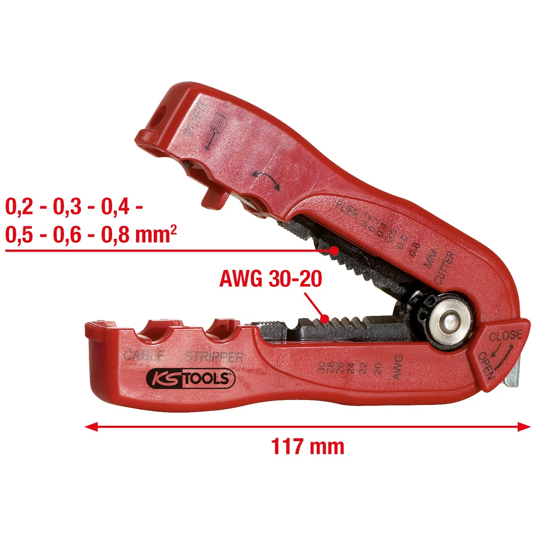 KS Tools Multifunktions-Abisolierwerkzeug, 0,2-0,8 mm
