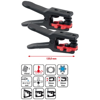 KS Tools ALLinONE Leitungs-Stopper-Zangen-Satz Ø 4,75-14 mm, 2er Pack