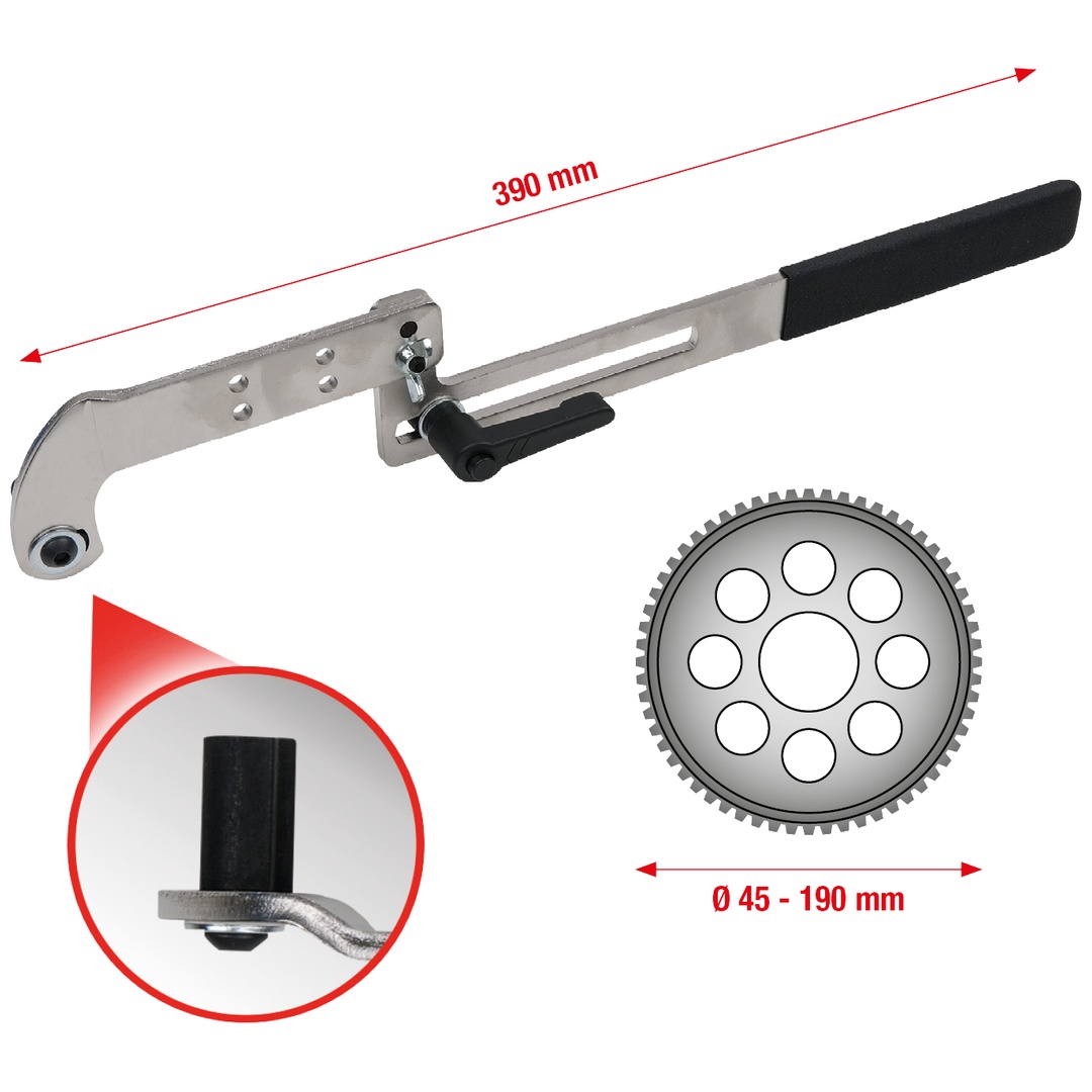 KS Tools Universal Arretierwerkzeug / Gegenhalter für Nockenwellenräder