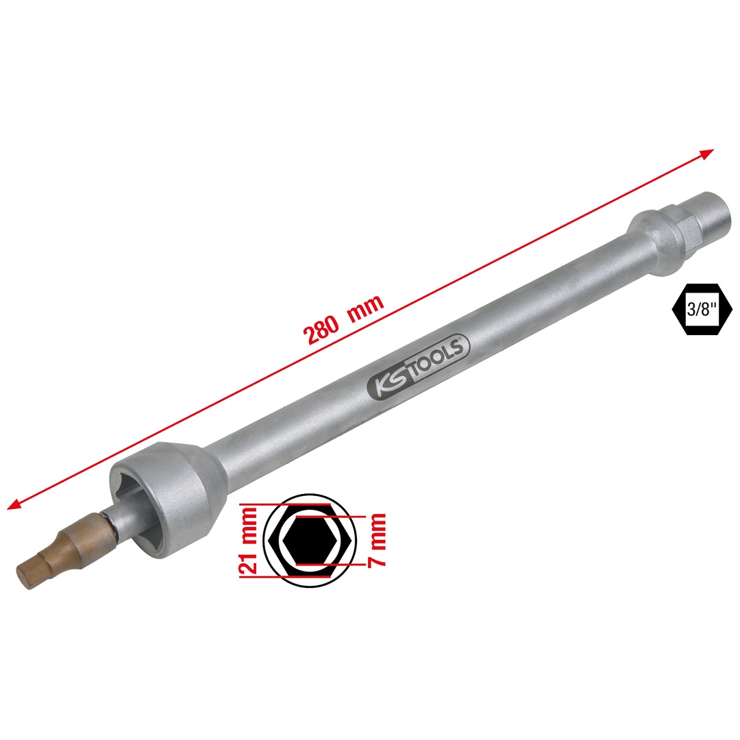 KS Tools 3/8 Spezial Stoßdämpfer-Lösewerkzeug für Mercedes V-Klasse, 18 mm