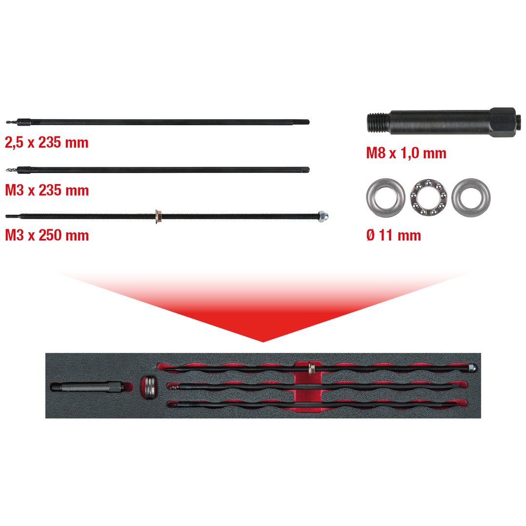 KS Tools Universal Glühkerzenspitzen-Ausbohrsatz M8 x 1,0