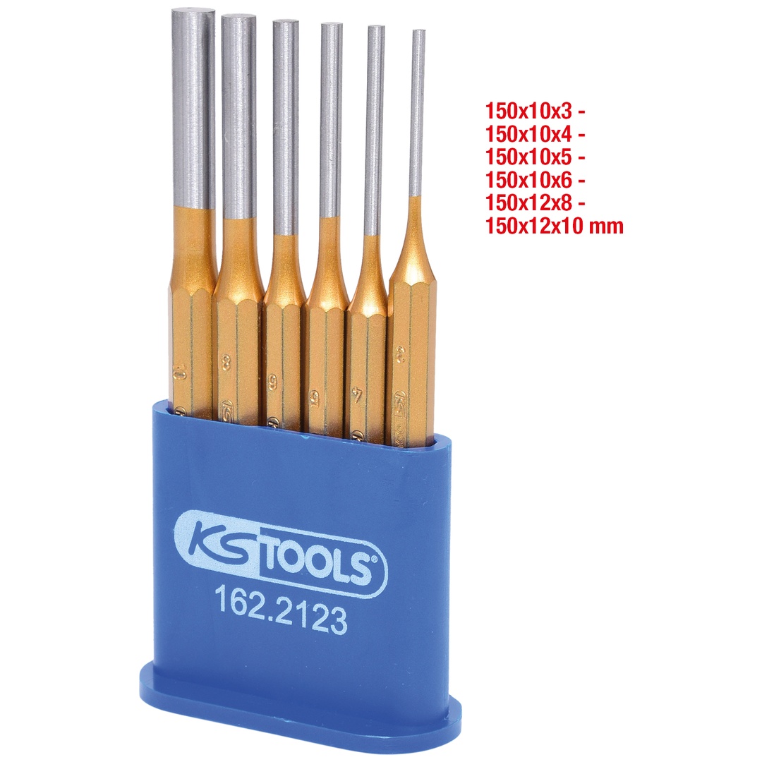 KS Tools Splintentreiber-Satz, 6-tlg.  Ø3-4-5-6-8-10 mm