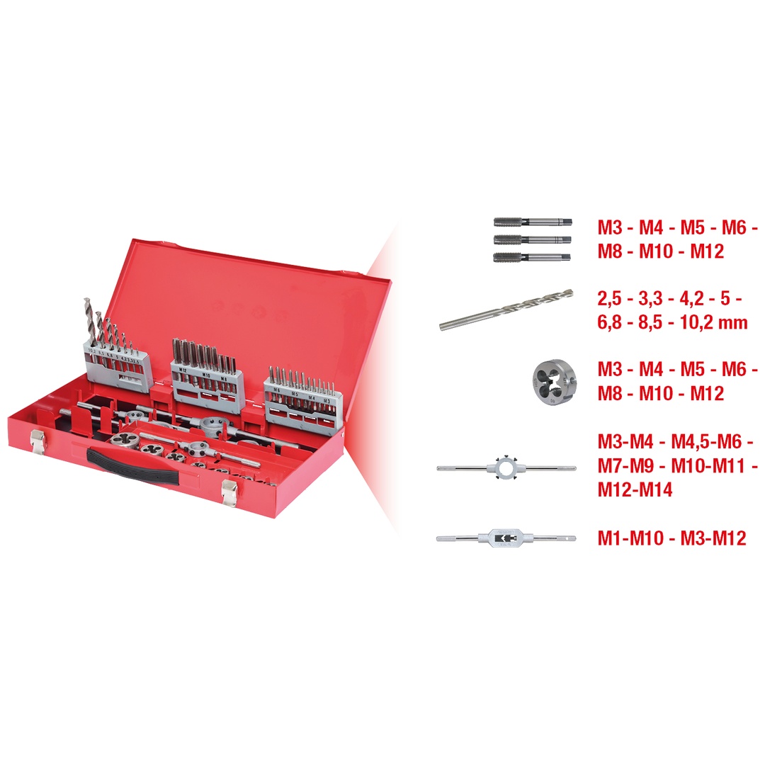 KS Tools HSS Gewindeschneidwerkzeug-Satz, 44-teilig