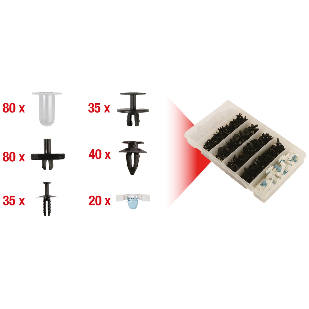 KS Tools Befestigungs-Clip-Satz für BMW, 290-tlg