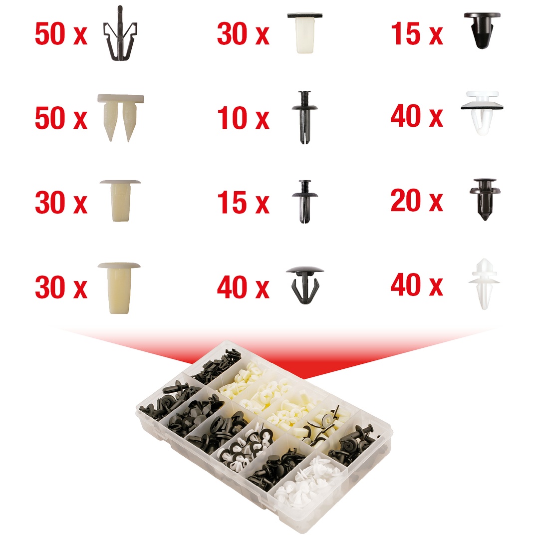 KS Tools Befestigungs-Clip-Satz für Mitsubishi, 370-tlg