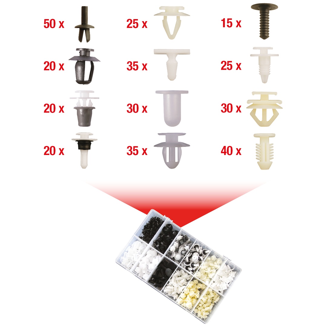 KS Tools Befestigungs-Clip-Satz Citroën/Peugeot, 345-tlg