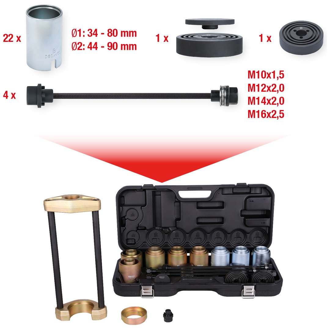 KS Tools Universal-Presswerkzeug-Satz für Achsteile, 38-tlg