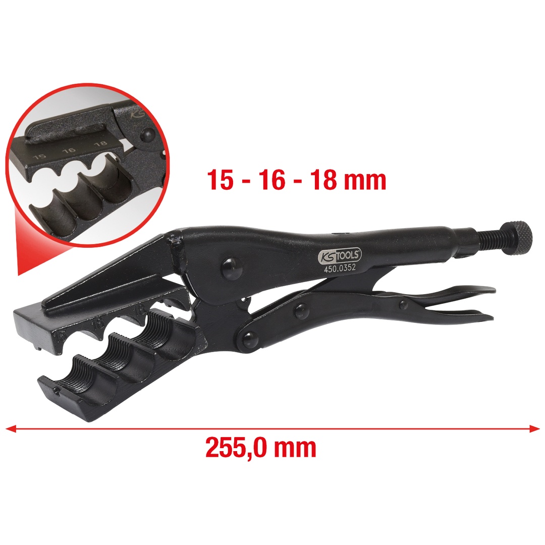 KS Tools Spezial-Klemm-Gripzange, Ø 15-18 mm
