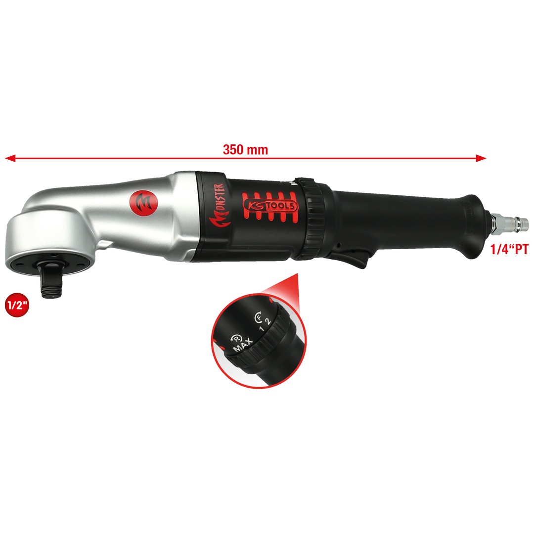 KS Tools 1/2 MONSTER Hochleistungs-Druckluft-Winkel-Schlagschrauber, 271 Nm