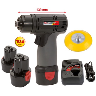 KS Tools Akku-Schleifmaschine, 3.200 U/min 10,8V, mit 2 Akkus und 1 Ladegerät